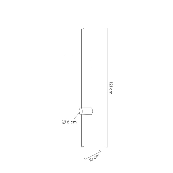 Lampa ścienna OMBRE 120 czarna - Moosee